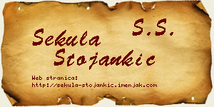 Sekula Stojankić vizit kartica